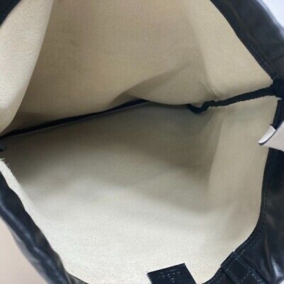 GUCCI Sherry line GUCCI logo print drawstring  Tote Bag. 100 % leather - Picture 7 of 11